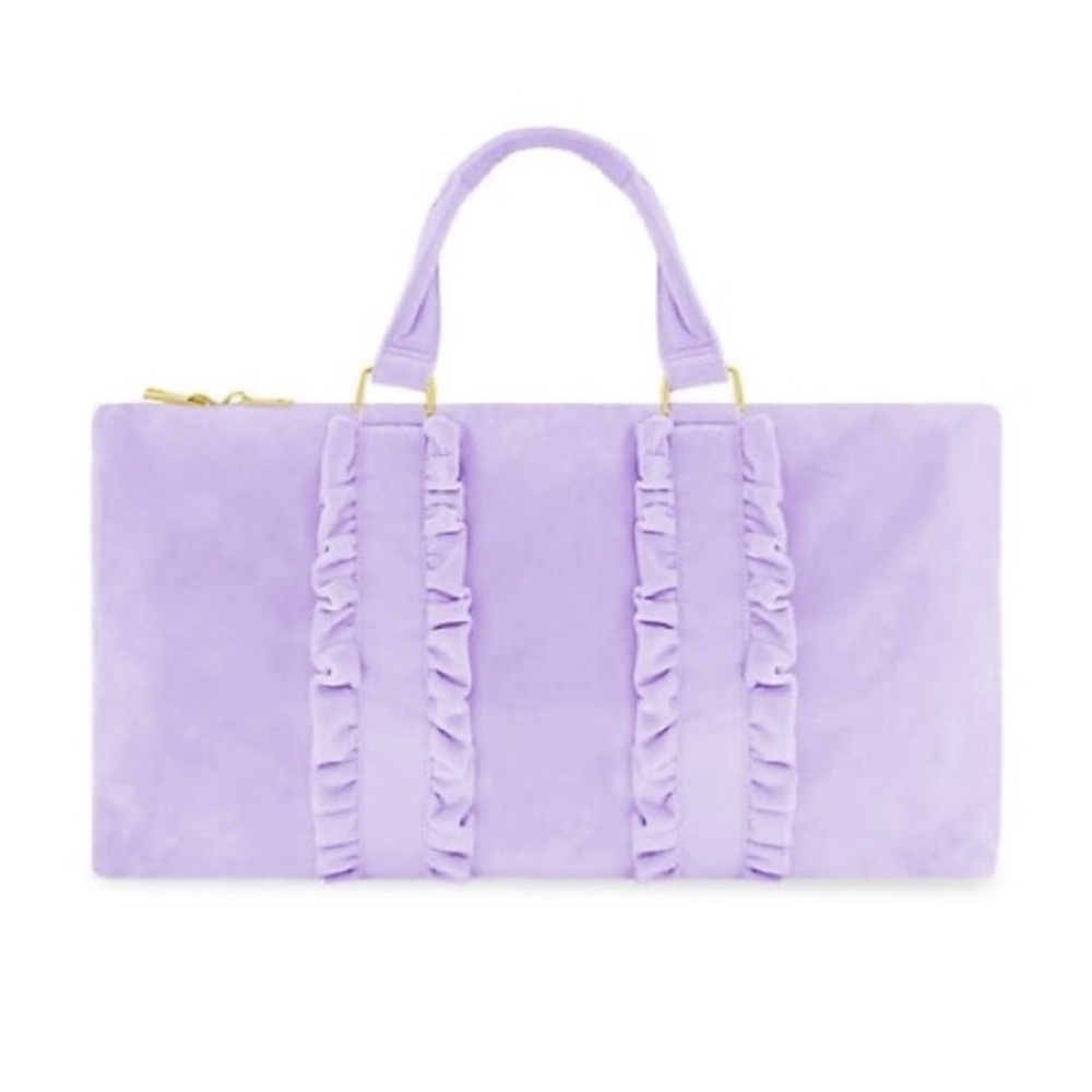 $286 SCL seeing stars Galaxy Velvet Ruffle Large Duffle NWT